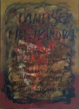 Hommage Daniela Muzikářová, 140x110, 2019