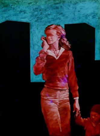 Procházka po sídlišti, 162x120, 1980